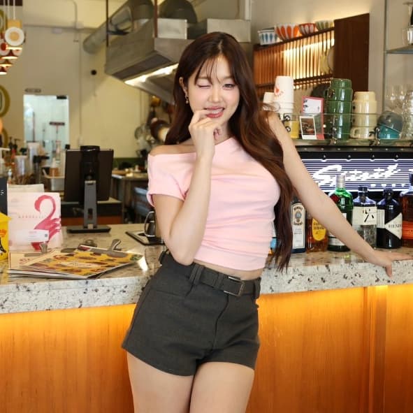 JARINYA เสื้อปาดไหล่ ดีเทลเก๋มากเนื้อผ้ายืดเกรดดี รูปที่ 7