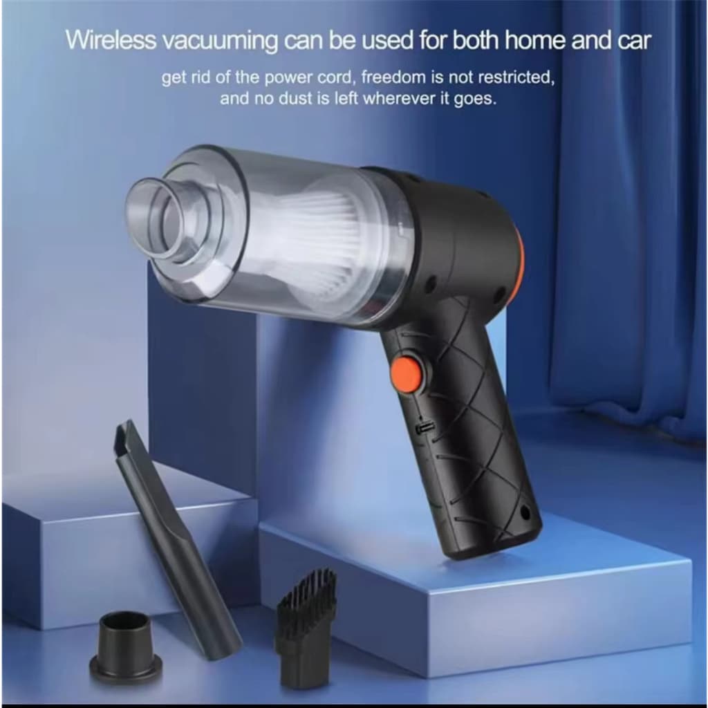 เครื่องดูดฝุ่นแบบพกพาสำหรับบ้านและรถยนต์ เครื่องดูดฝุ่นขนาดเล็กแบบมือถือ ของใช้จำเป็นในรถ รูปที่ 2