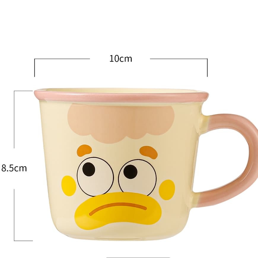 เซตแก้วกาแฟ มีกล่องของขวัญให้ ลายตัวตลก+ช้อน ไม่มีฝา น่ารัก รูปที่ 9