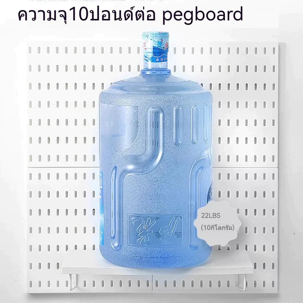 ส่งจากกรุงเทพอเนกประสงค์ DIY Pegboard เพ็กบอร์ด บอร์ดแขวน บอร์ดแขวนผนัง ใช้ได้หลายสถานการณ์ กระดานแขวนของ รูปที่ 8