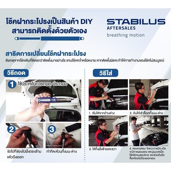 STABILUS โช๊คค้ำฝากระโปรงหน้า FORD RANGER ปี 2011-2020/EVEREST ปี 2015 รูปที่ 2