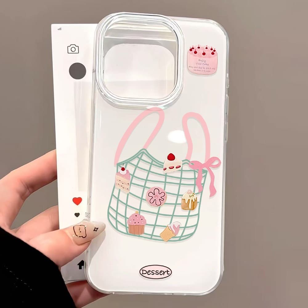 เคสโทรศัพท์ For iPhone 11 13 16 Pro Max Case iPhone 13 14 15 Pro Max 12 Pro Max 13 Pro IMD ดอกไม้การ์ตูนน่ารักสัตว์ รูปที่ 4