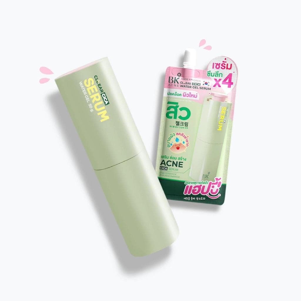 BK Acne Cllear Cica Water Gel Serum บีเค แอคเน่ เคลียร์ ซิก้า วอเตอร์ เจล เซรั่ม 50g รูปที่ 5