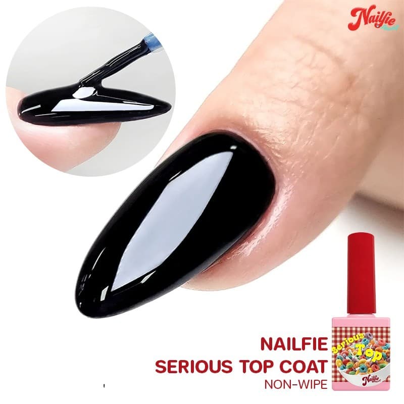 ท๊อปกระจก เงาตาแตก!! Nailfie Super top coat / Base coat /Top 3D เซทสุดคุ้ม เงาสุด รูปที่ 5