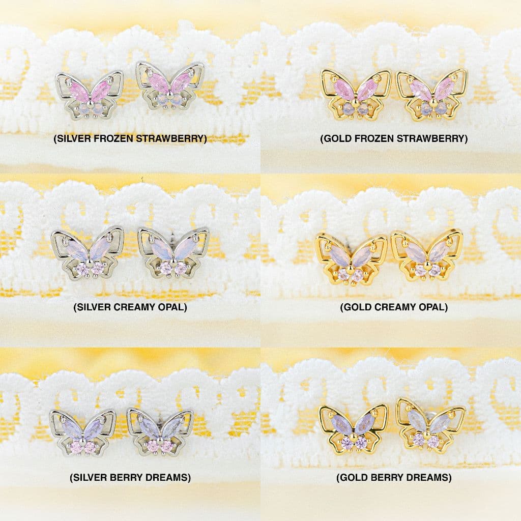 ต่างหู Fairy Butterfly Earrings ต่างหูผีเสื้อ - The Green Box รูปที่ 1
