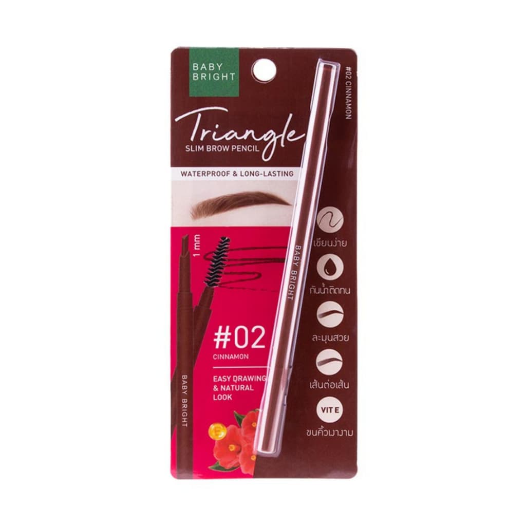 ดินสอเขียนคิ้ว เบบี้ไบร์ท ไทรแองเกิล สลิม บราวเพนซิล Baby Bright Triangle Slim Brow Pencil รูปที่ 3