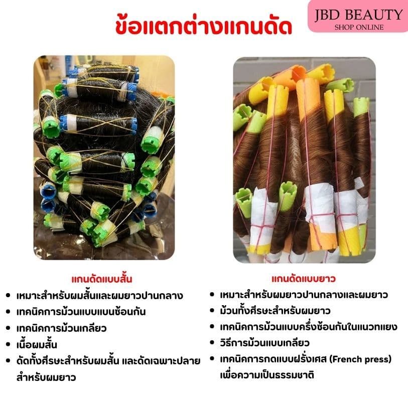 แกนดัดผม ญี่ปุ่น ไม่มียาง ดัดผมวอลลุ่ม แกนดัดวอลลุ่ม แกนดัดเย็น มี 10เบอร์ รูปที่ 4