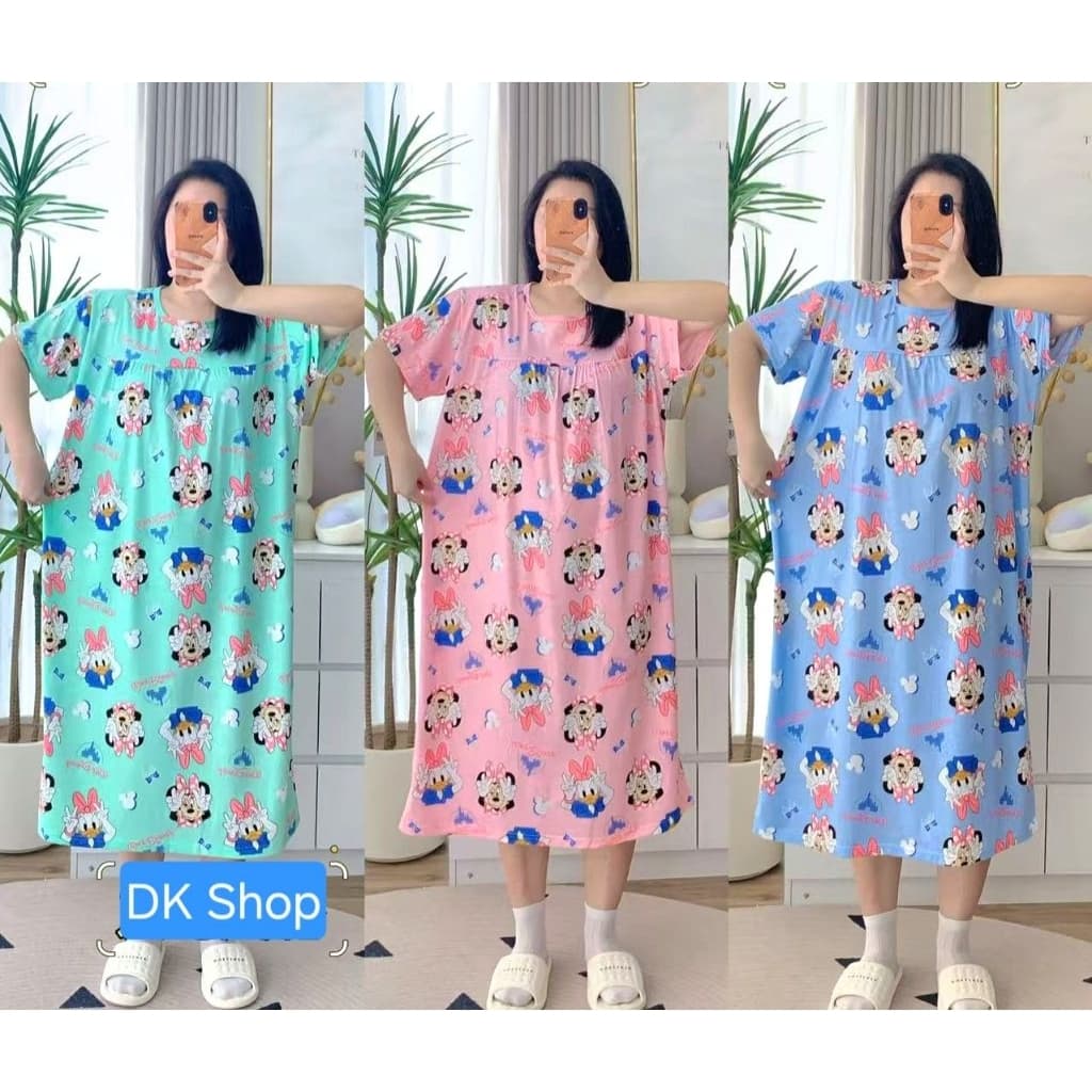ชุดนอนกระโปรงไซต์ใหญ่6XL คนอ้วนคนท้องใส่ได้ รูปที่ 4