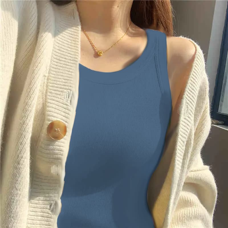 เสื้อกล้ามคอเว้า รุ่นไม่มีฟองน้ำ ผ้าเรย่อนใส่สบาย ทรงเข้ารูปสวย มีสไตล์เป็นของตัวเอง สินค้า จากไทย มีหลายสี รูปที่ 8