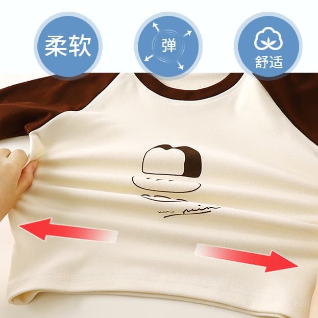 ส่งจากไทย เสื้อแขนยาวเด็ก รับประกันผ้านุ่ม CK109 รูปที่ 5
