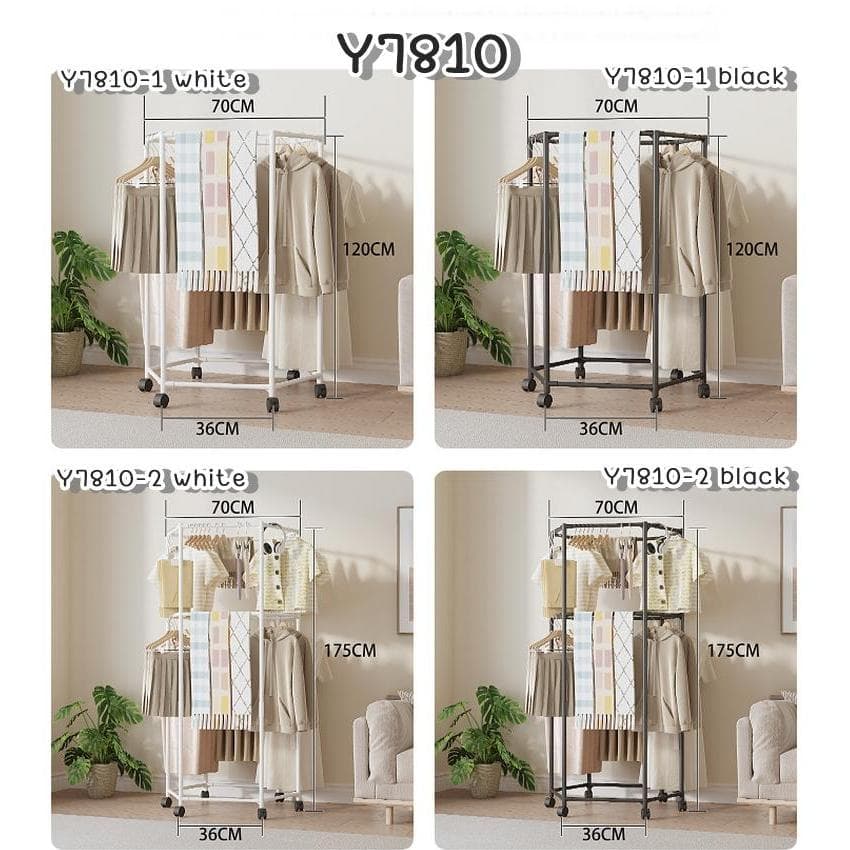 YY ราวแขวนผ้า มัลติฟังชั่น ประกอบง่ายมีให้เลือก3แบบ Y 7810 รูปที่ 6