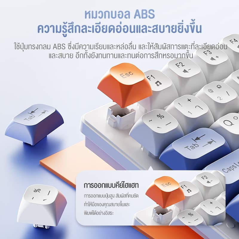 OLYPS คีย์บอร์ด Keyboard+Mouse ชุดคีย์บอร์ดและเมาส์ คีย์บอร์ดเสียงเงียบ รูปที่ 3