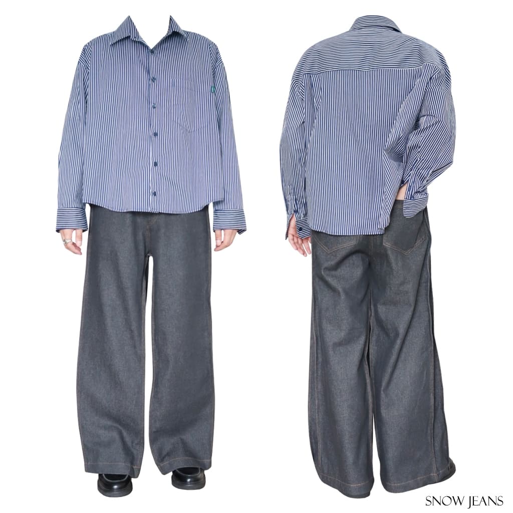 JAMANBKK / SNOW JEANS / กางเกงยีนส์ขากระบอกกว้าง รูปที่ 2