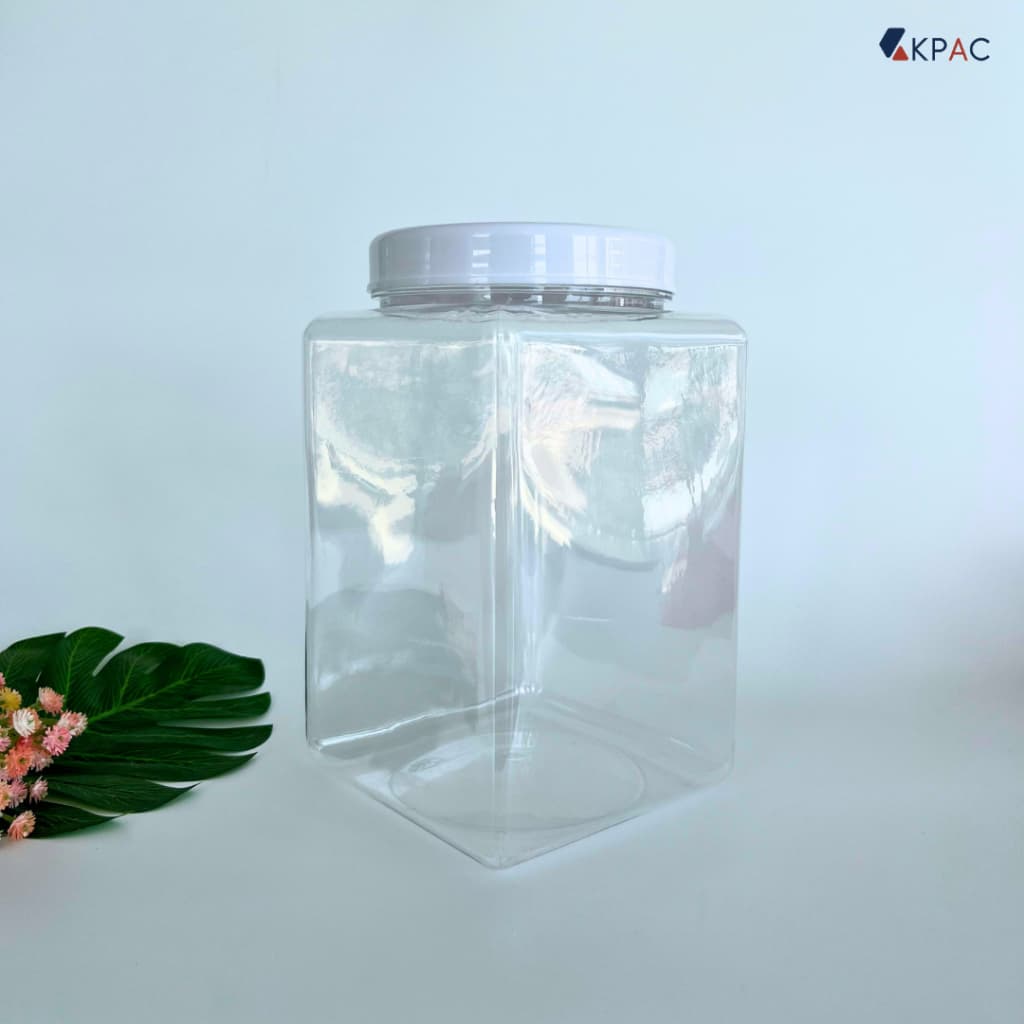 โหลพลาสติกเหลี่ยมฝาเกลียว รุ่น B04 ขนาด 2,650 ml. สั่งได้รอบละ 1 ชุด หากต้องการหลายชุดกรุณากดสั่งซื้อใหม่อีกรอบ รูปที่ 3