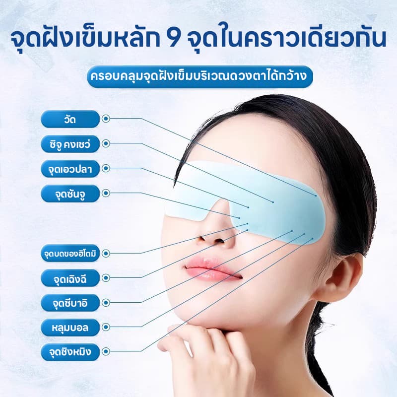 LIVING พักสายตาระหว่างการเดินทางไกล เจลเย็นมาส์กตา ถุงน้ำแข็ง ประคบเย็น ประคบร้อน eye maskบรรเทาความเหนื่อยล้า รูปที่ 9