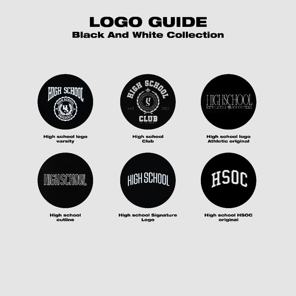 Highschool Black And White Collection Oversize T-shirt เสื้อยืดโอเวอร์ไซส์ขายดีราคานักศึกษา รูปที่ 3
