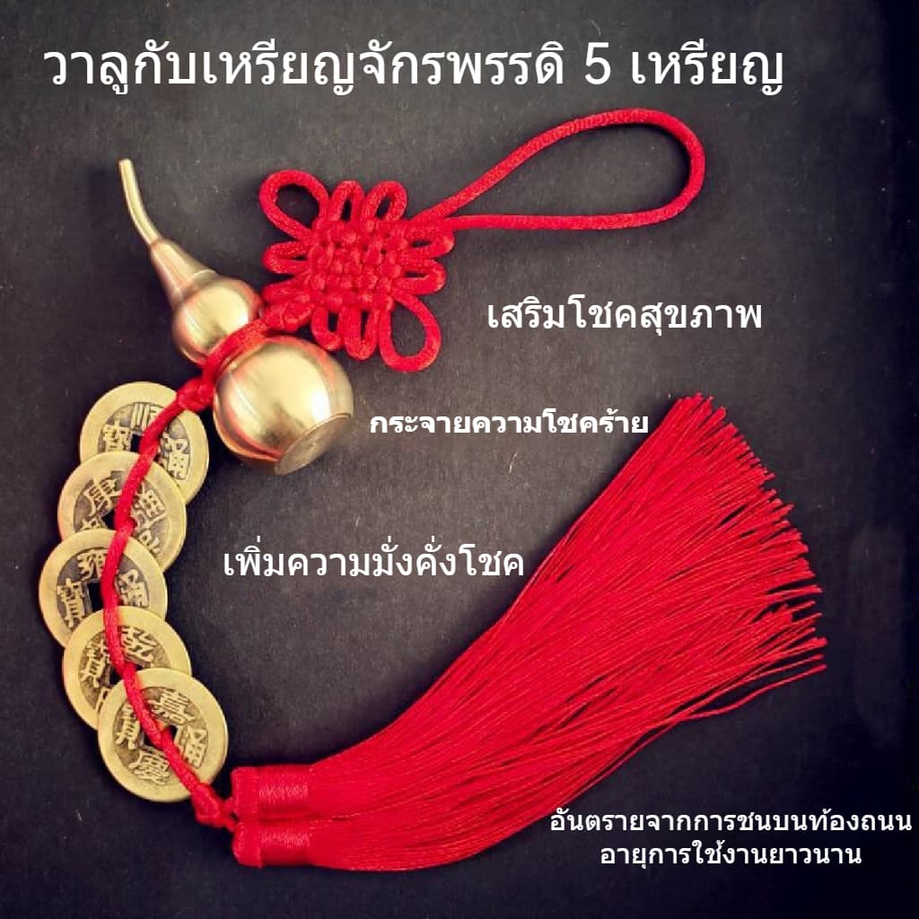 lถูก！เหรียญฮวงจุ้ย5จักรพรรดิ ปรับฮวงจุ้ย แขวนได้ทั้งหน้าประตู ภายในบ้านรถยนต์เสริมดวงโชคลาภ รูปที่ 5