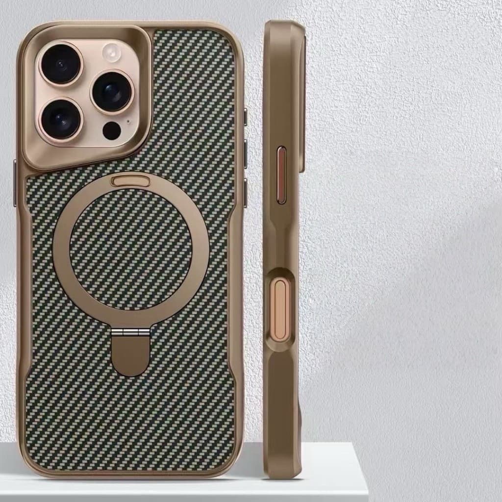 KS Carbon Slim ตั้งได้ Magnetic Case For iPhone 17 ProMax 16 Pro 15 Plus 14 13 12 เคสไอโฟนกันกระแทก รูปที่ 5