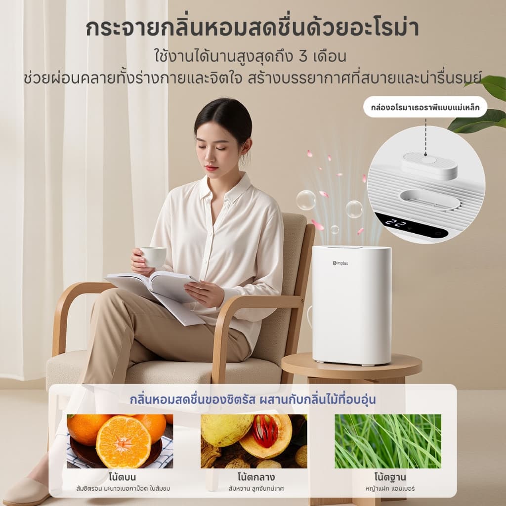 Simplus LiteDryC7 เครื่องดูดความชื้น ปริมาณการดูดความชื้น 400mL/วัน ถังน้ำขนาดใหญ่ เสียงเบาเพียง CUSH007fz รูปที่ 7