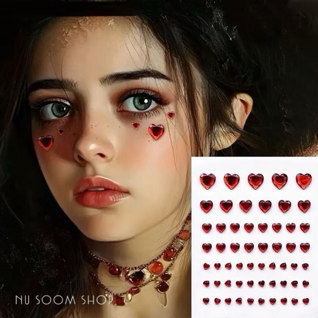 เพชรติดหน้า ติดผม sticker มีกาวในตัว Eye sticker กาว รูปที่ 7