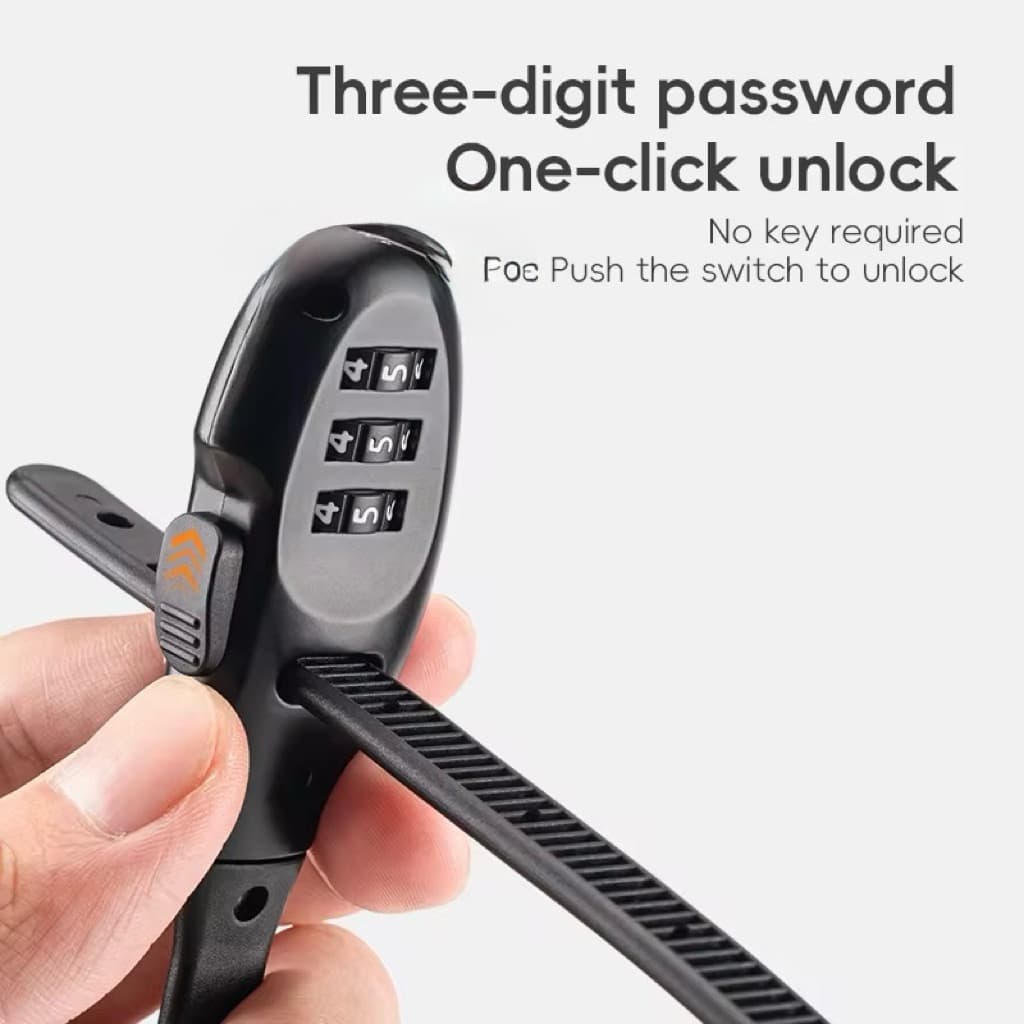 MOTOTEC MT-ZL01 สายล็อคเคเบิลไทร์กันขโมยพร้อมระบบล็อคใส่รหัส ทนทาน น้ำหนักเบา พกพาสะดวก รูปที่ 5