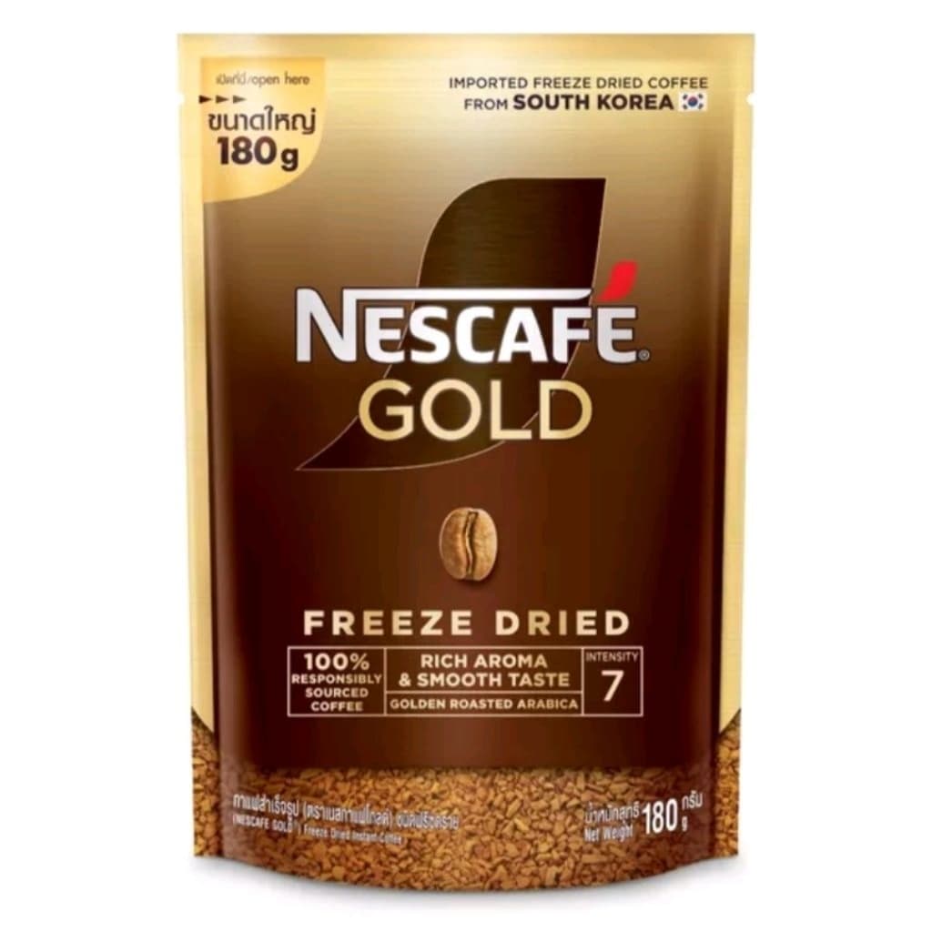 ใหม่!!! หมดอายุปี 2027 Nescafe กาแฟ ฟรีซดราย Gold ซอง 180g. เนสกาแฟ โกลด์ รูปที่ 3