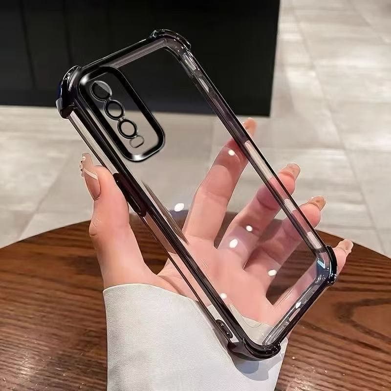 เคสใส ขอบสี กันเลนส์กล้อง สำหรับVivo Y12A Y12S Y3S Y20 Y20S Y20I Y11 Y12 Y15 Y17กันกระแทก รูปที่ 8
