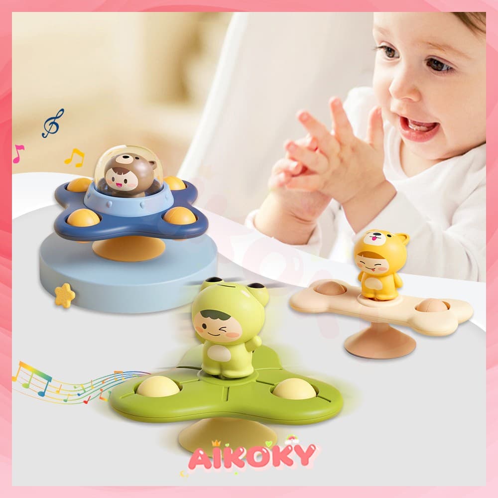 AIKOKY ของเล่นสปินเนอร์ รูปหมี หมุนได้ ช่วยบรรเทาความเครียด ของเล่นเด็ก ช่วยบรรเทาความเครียด สําหรับเด็กวัยหัดเดิน รูปที่ 1