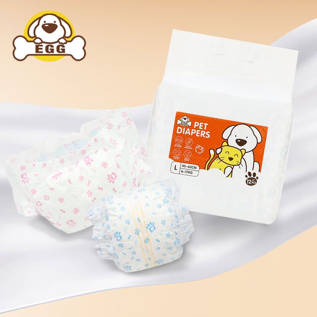 EGG ผ้าอ้อมสุนัข ผ้าอ้อมแมว ดูดซับอย่างรวดเร็ว XXS-XL แพมเพิสสุนัข ผ้าอ้อมหมา ผ้าอ้อมสัตว์เลี้ยง Dog Diaper รูปที่ 2