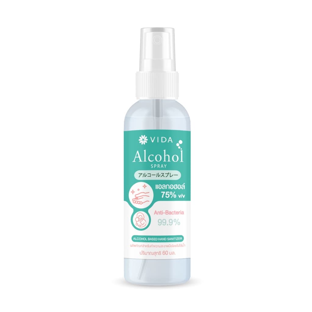 วีด้า สเปรย์ แอลกอฮอล์ 75% ขนาด 60ml VIDA SPRAY ALCOHOL 75% 1 pcs