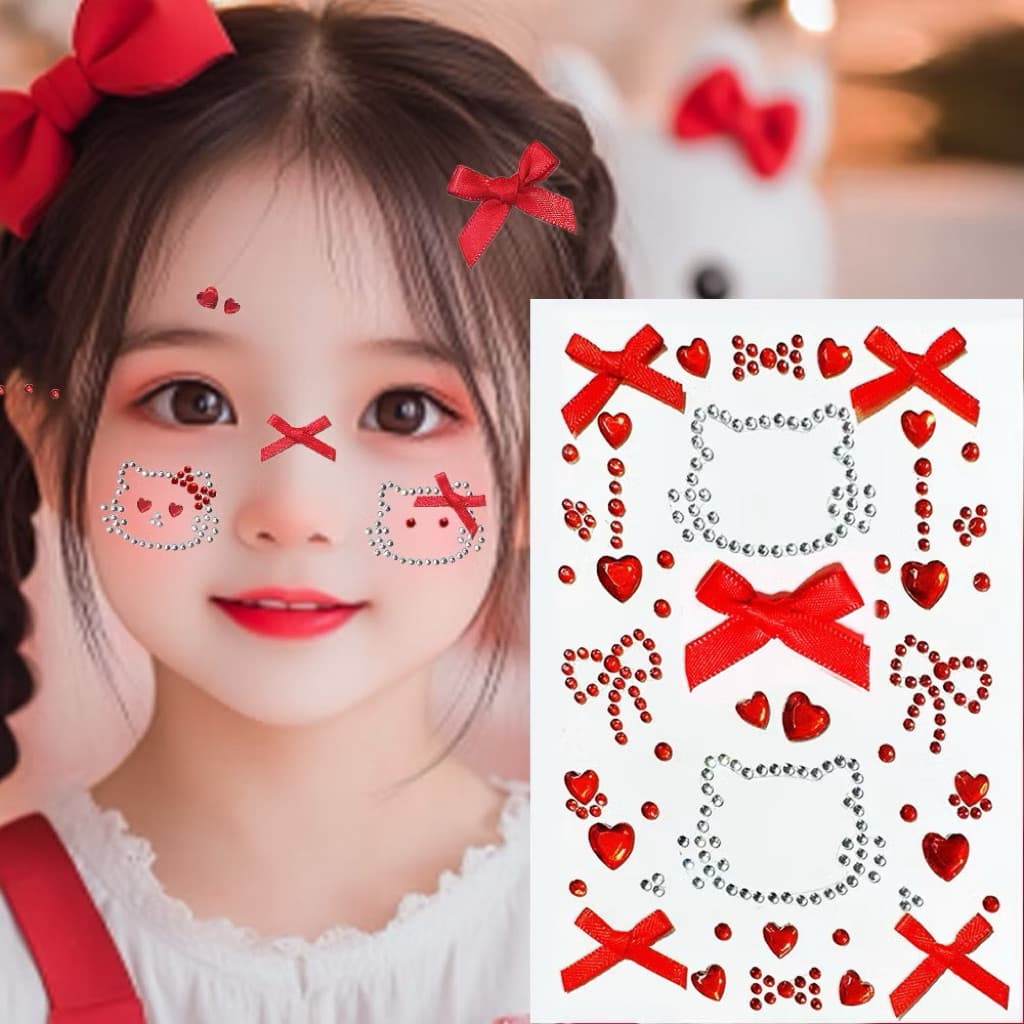 เพชรติดหน้า ติดผม sticker มีกาวในตัว Eye sticker กาว รูปที่ 9