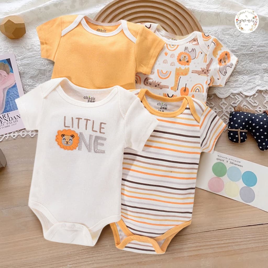 4PCS CICI ทารกแรกเกิด Jumpsuit ทารกแรกเกิดเด็กชายหญิงชุด ชุดเด็กแรกเกิด 1เซ็ต4ชิ้น ผ้าฝ้าย100% รูปที่ 7