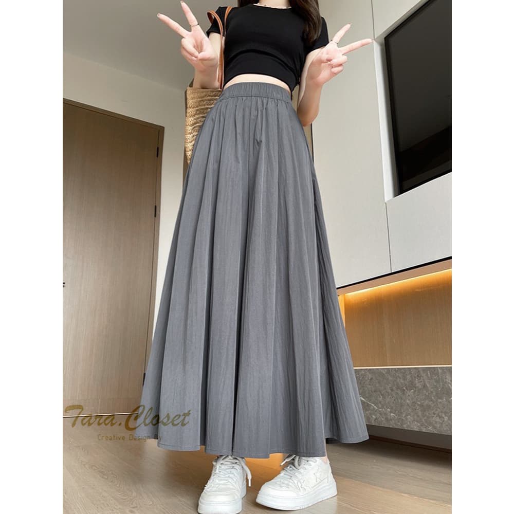 COM523 TARA Pants กางเกงกระโปรง เอวยางยืด มีกระเป๋าข้าง เนื้อผ้าครัช ผ้าดี ไม่ต้องรีด ใส่สบาย ระบายอากาศได้ดี รูปที่ 6