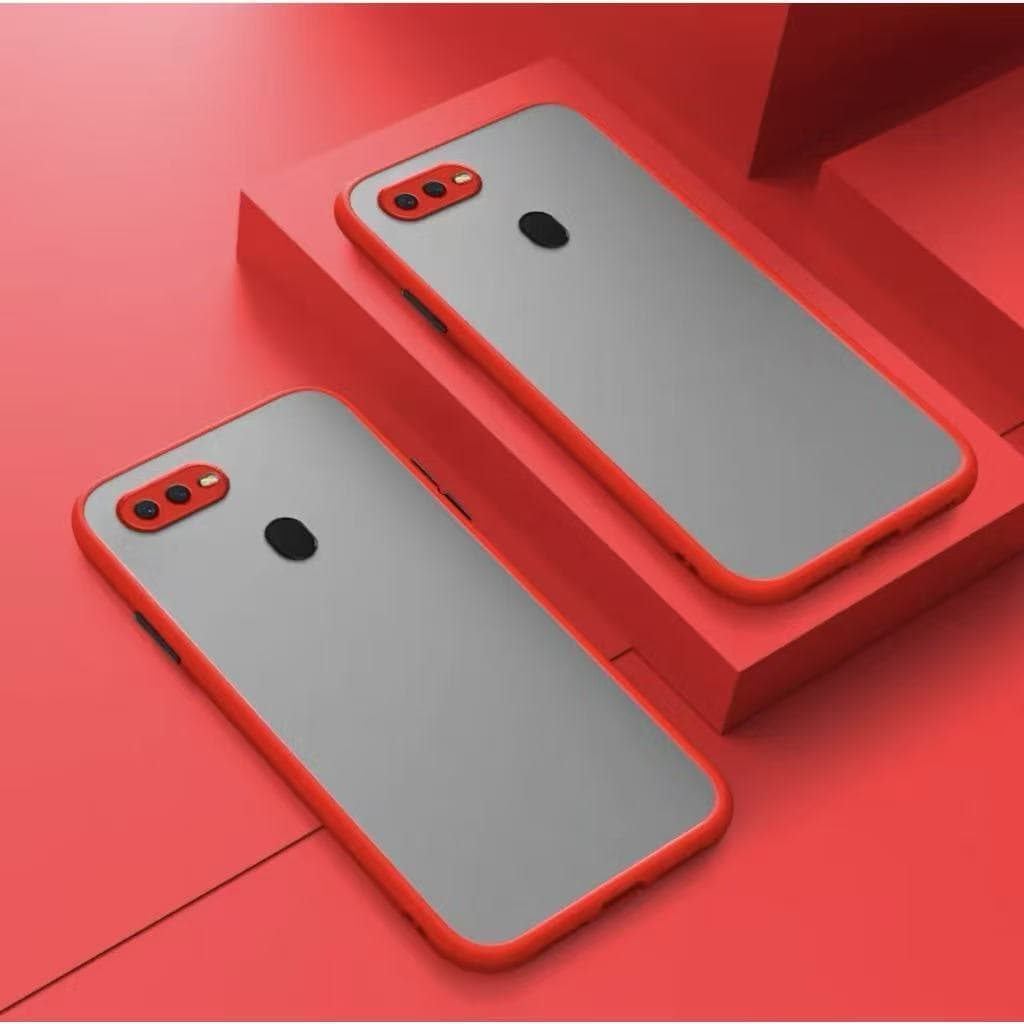 เคสขอบสีหลังด้าน สำหรับ Oppo A12 A5S F9 A7 A3S A5 A9 2020 A31 A1K A53 Reno2F Reno4 5 6 7 Reno7Z Reno8Zเคสกันกระแทก รูปที่ 7