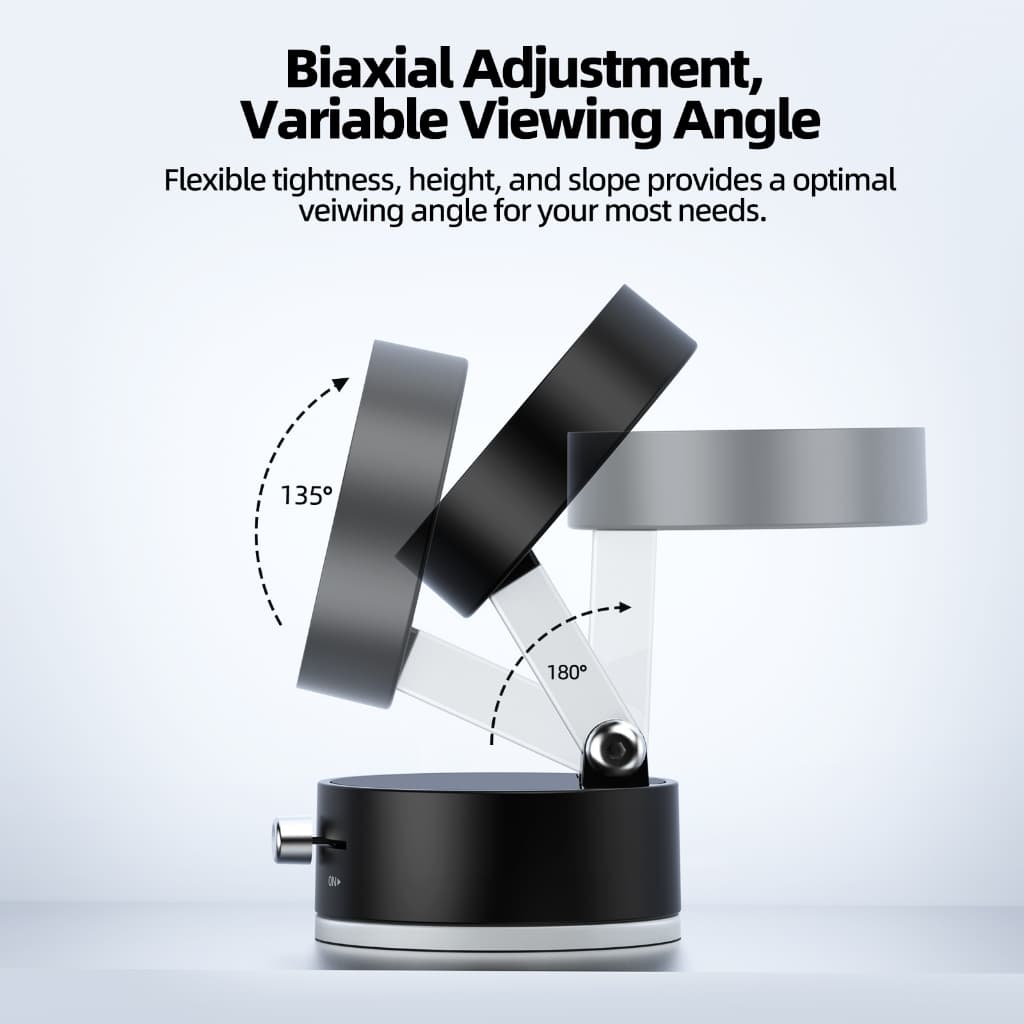 GOOJODOQ Foldable Phone Holder Two-way Switchable Installation Strong Magnetic and Vacuum Absorption No Trace รูปที่ 4