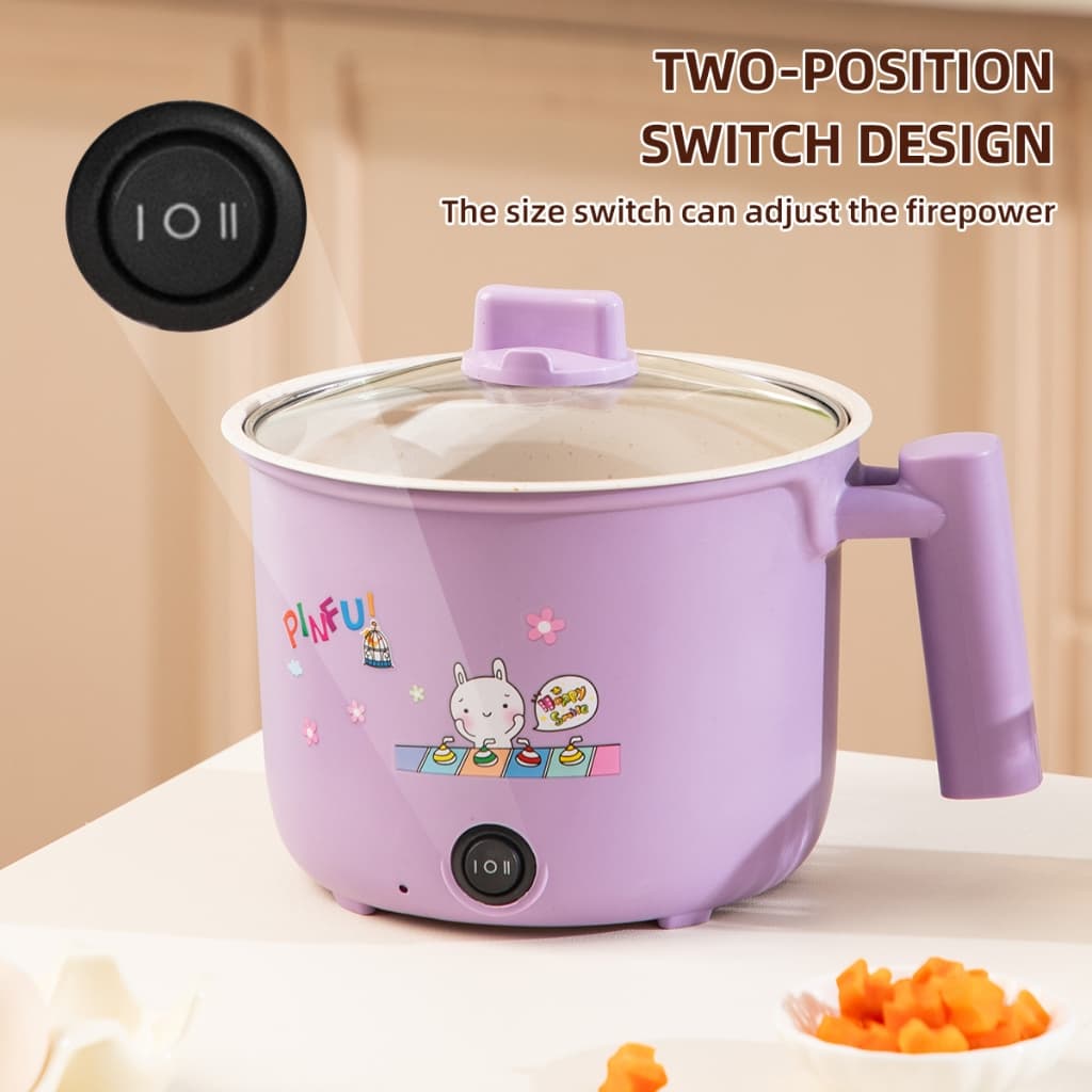หม้อต้มไฟฟ้า พร้อมซึ้งนึ่ง หม้อไฟฟ้าอเนกประสงค์ 1.0L รูปที่ 4