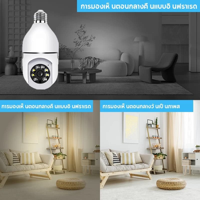 V380 PRO Q11 กล้องรักษาความปลอดภัยอัจฉริยะ มุมกว้าง องศา HD พาโนรามา 3D WiFi ไนท์วิชั่น กล้องวงจรปิด รูปที่ 7