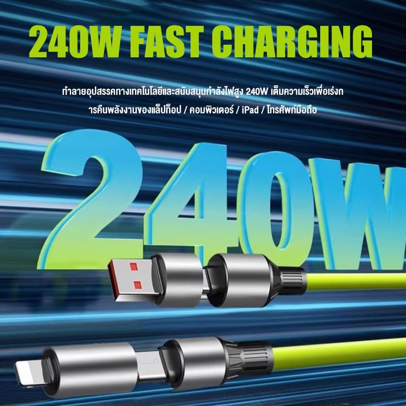 OWIRE 240W 4 in 1 สายชาร์จ Usb Type C Ios 65W Fsat สําหรับ Ip Samung Phone Adapter รูปที่ 3