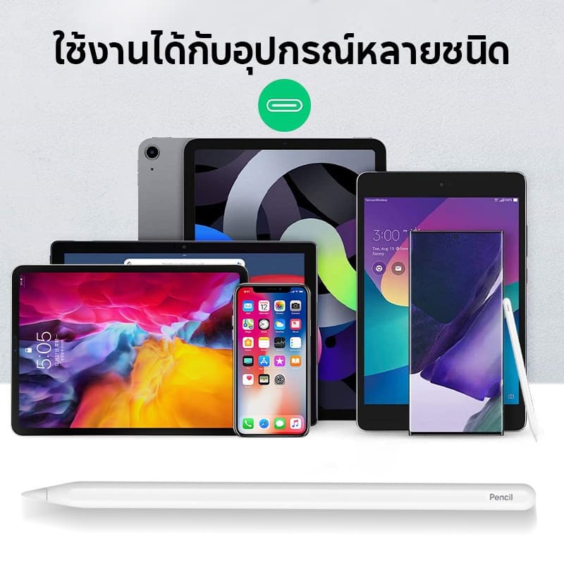 ปากกาสไตลัส วางมือบนจอ+แรเงาได้ ปากกาทัชสกรีน Stylus Pen สำหรับ Gen10,9,8,7,6 Air5 Air4 Air3 Mini7,6,5 รูปที่ 7