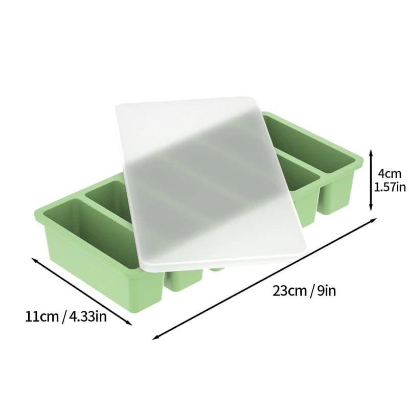 Ice Cube Tray Mold ถาดน้ำแข็ง 4/6ช่อง วัสดุ ผลิตจากซิลิโคน ยืดหยุ่นได้ดี ไม่เสียรูปง่าย น้ำแข็งก้อนแยกออกง่าย รูปที่ 9