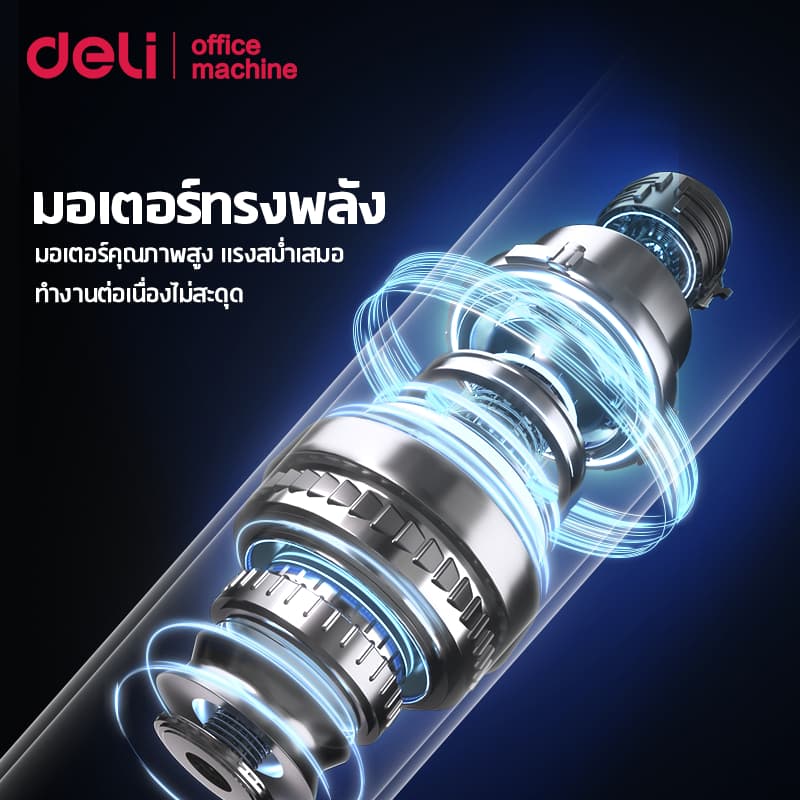 Deli เครื่องนับเงิน เครื่องนับธนบัตร ​จอLCD ตรวจ​แบงค์ปลอมได้ มี 4,6 โหมด bill counter รูปที่ 3
