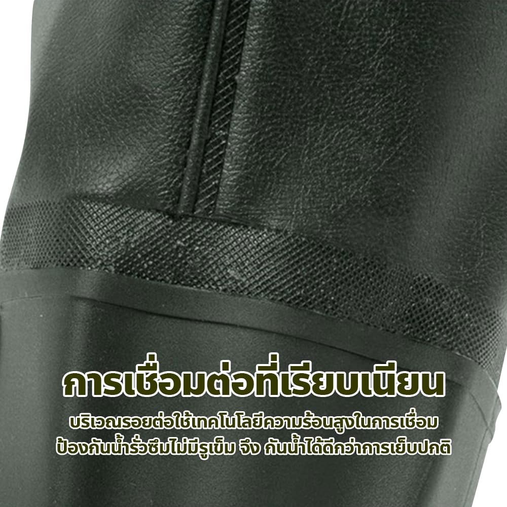 ชุดทำสวนทำนา กันน้ำ สวมใส่สบาย ป้องกันฝุ่น ผ้าPVC พร้อมรองเท้าบูท รูปที่ 7