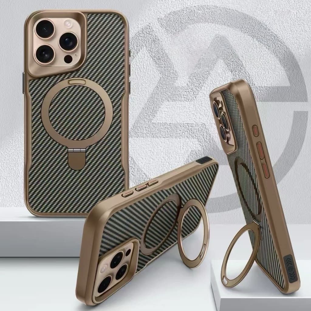 KS Carbon Slim ตั้งได้ Magnetic Case For iPhone 17 ProMax 16 Pro 15 Plus 14 13 12 เคสไอโฟนกันกระแทก รูปที่ 1