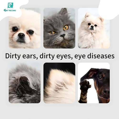 Pet Record แผ่นเช็ดสุนัขและแมว ที่เช็ดตาแมว ตา หู แบบอ่อนโยน สำหรับแมวและสุนัข ทิชชู่เปียกเช็ดคราบน้ำตา บรรจุ 130แผ่น รูปที่ 3
