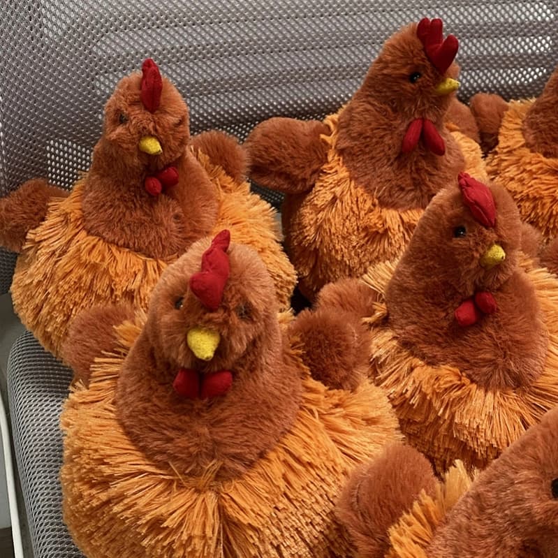 ตุ๊กตาไก่จำลอง ตุ๊กตาไก่ตลก หมอนของเล่นสำหรับเด็ก ของขวัญวันเกิดที่สร้างสรรค์ รูปที่ 6