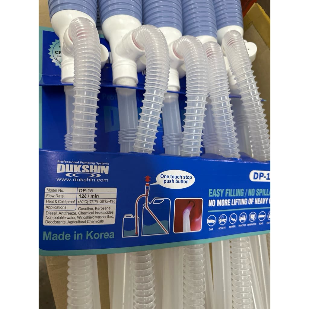 สูบน้ำมัน ปั้มมือ DP-15 สูบได้12ลิตรต่อนาที DUKSHIN Pumping แบบมือบีบ กดหัวหยุดได้ ปั้มน้ำ กาลักน้ำ รูปที่ 3