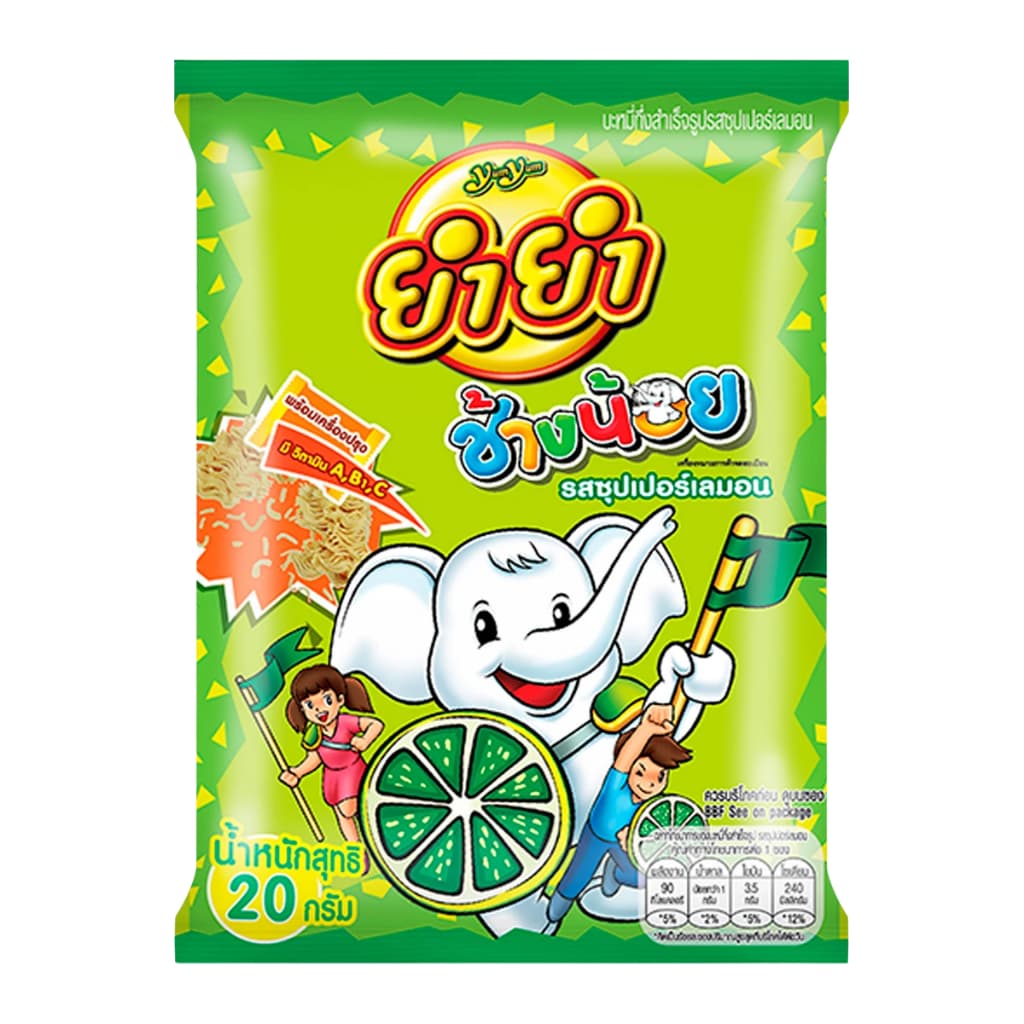 Yum Yum ยำยำ ช้างน้อย บะหมี่กึ่งสำเร็จรูป 20 กรัม บรรจุ 12 ห่อ รูปที่ 4