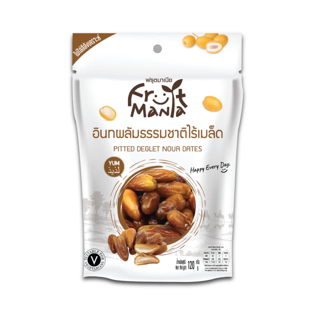 FruitMania ฟรุตมาเนีย อินทผลัมธรรมชาติไร้เมล็ด 120 กรัม Pitted Deglet Nour Dates รูปที่ 2