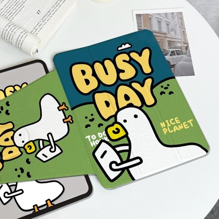 จัดส่งทันทีเคสไอแพด การหมุน360องศา Duck Gen12/11 Pro13 Air7/6 11 Gen9 การ์ตูนน่ารัก เคสiPad Gen6/5 รูปที่ 8