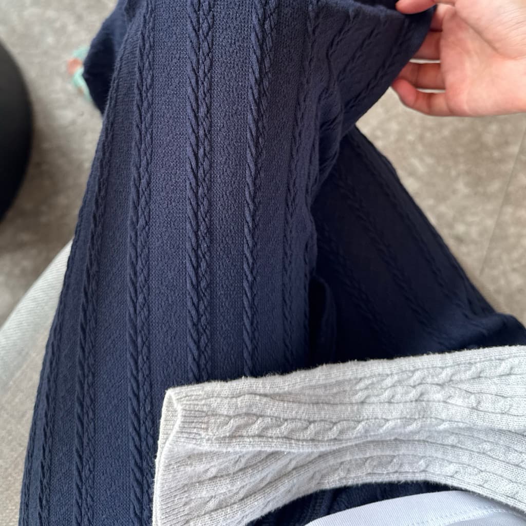 knit twist กางเกงผ้าทอลายเปีย กางเกงผ้าถัก รูปที่ 2